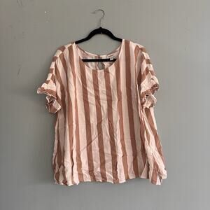 Avenue 20 Striped Blouse Top